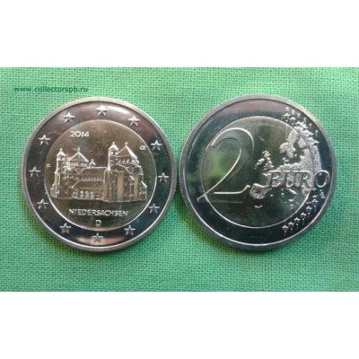 Монета 2 евро 2014 год. Германия. Хильдесхайм (Церковь св.Михаила)